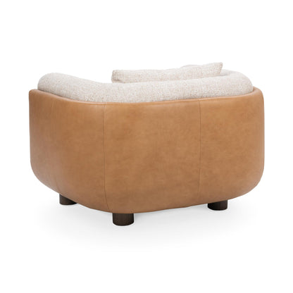 Latte Top Grain Leather Accent Chair Dania Accent Chair Collection