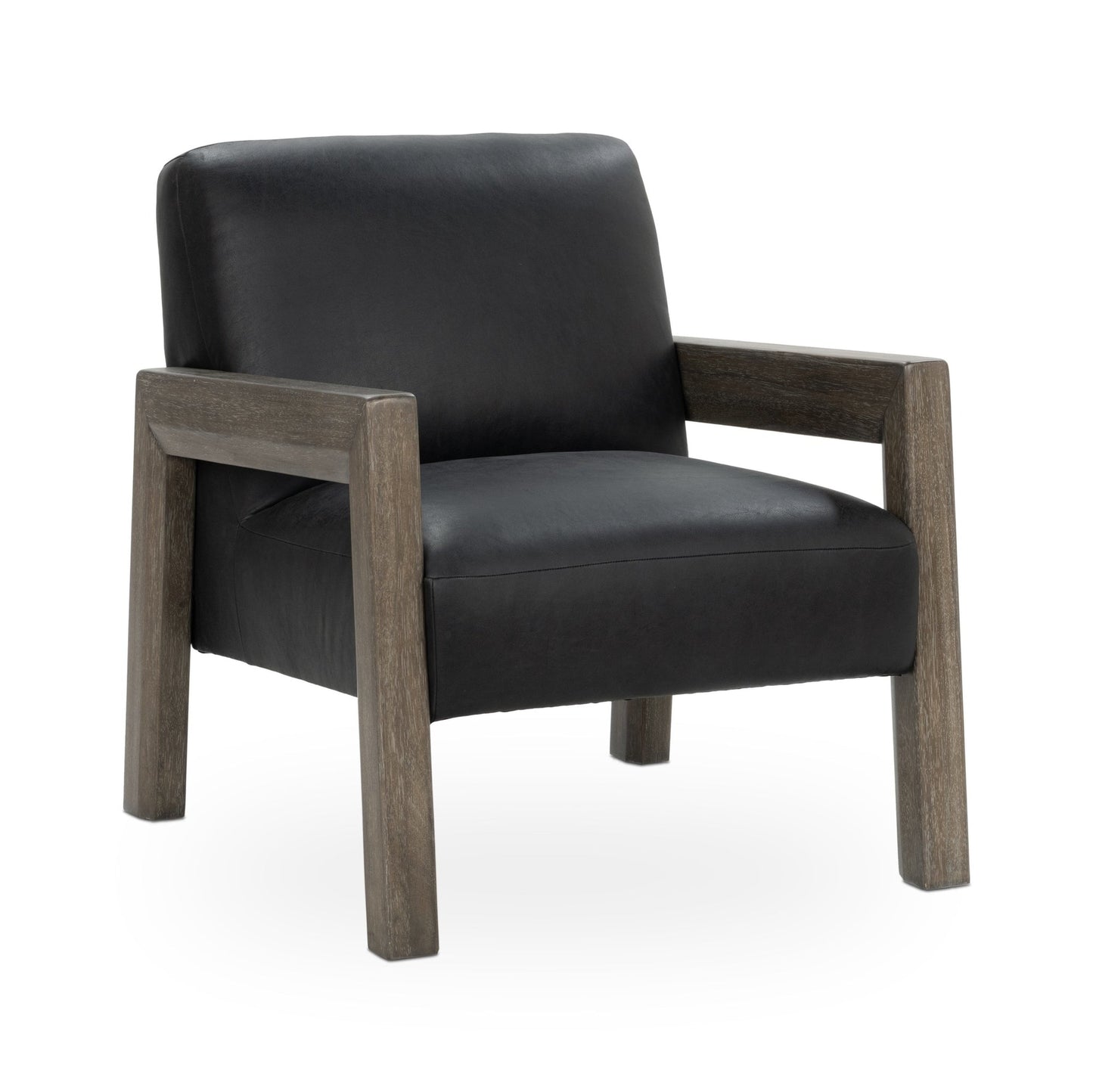 Black Top Grain Leather Accent Chair Aliza Accent Chair Collection
