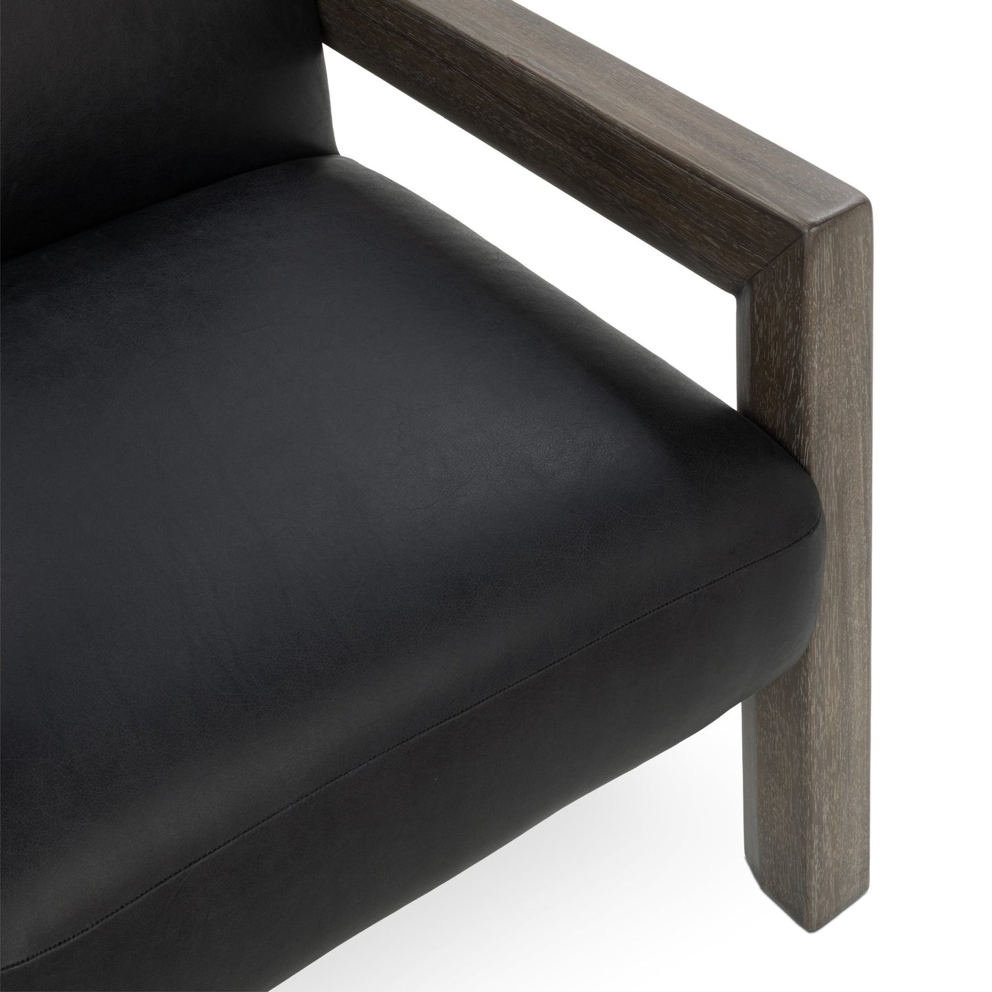 Black Top Grain Leather Accent Chair Aliza Accent Chair Collection