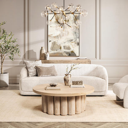 Ivory Blush 100% Polyester Sofa Argon Sofa Collection