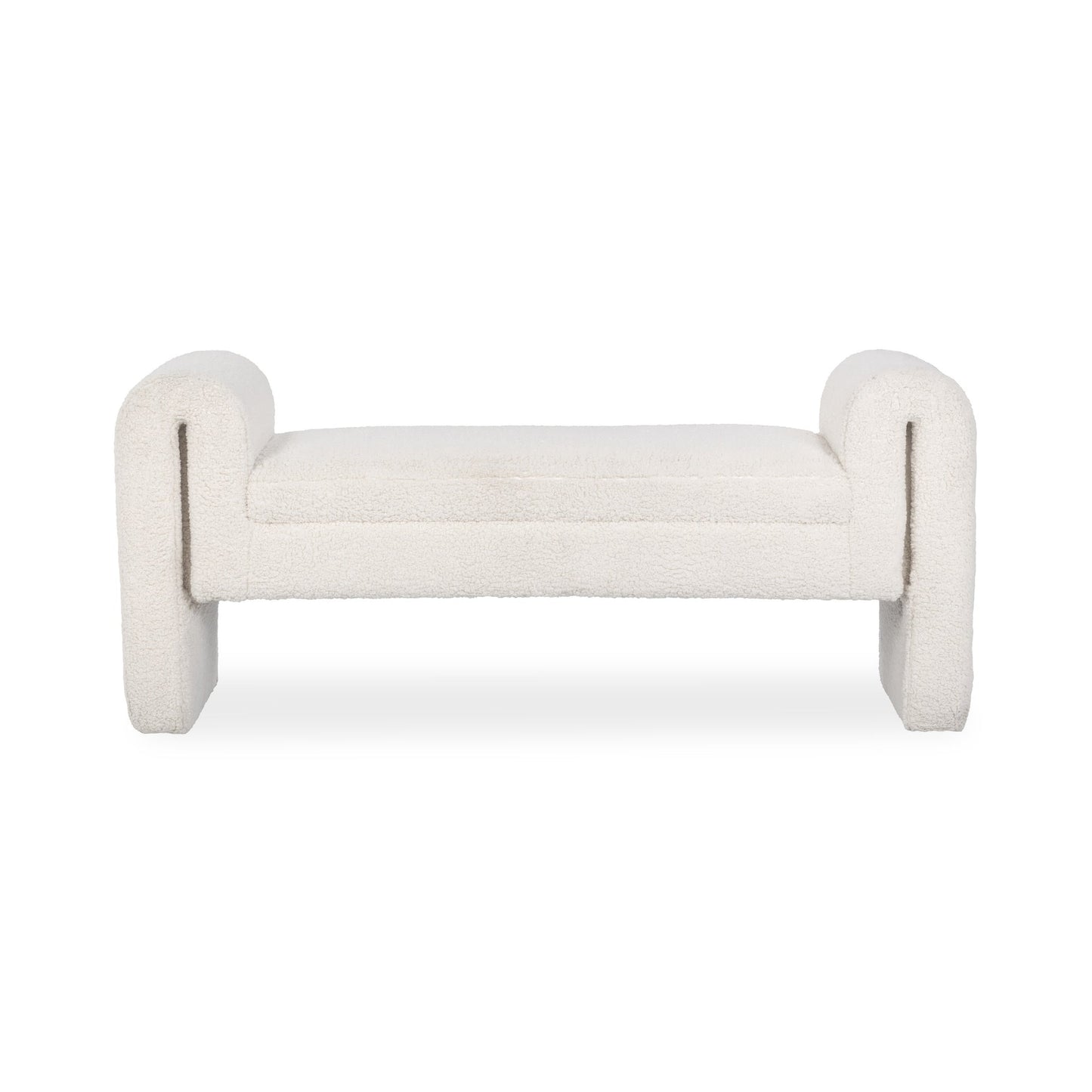 Ivory Fleece 100% Polyester Accent Benche Ada Accent Bench Collection
