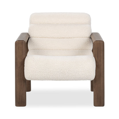 Ivory Fleece 100% Polyester Accent Chair Dahlia Accent Chair Collection