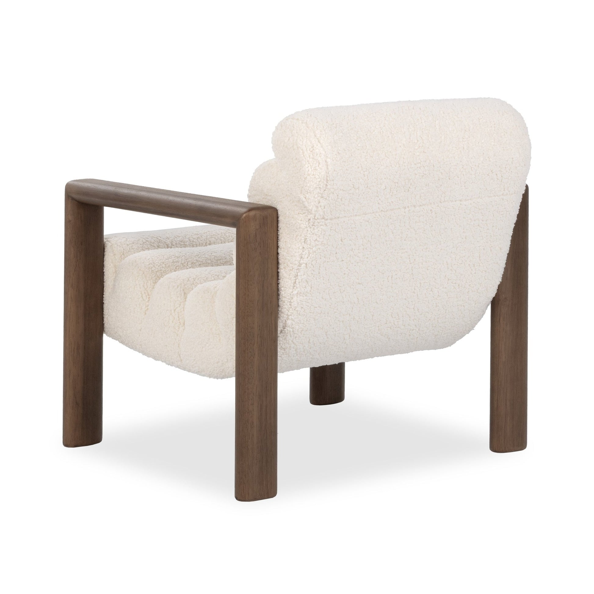 Ivory Fleece 100% Polyester Accent Chair Dahlia Accent Chair Collection