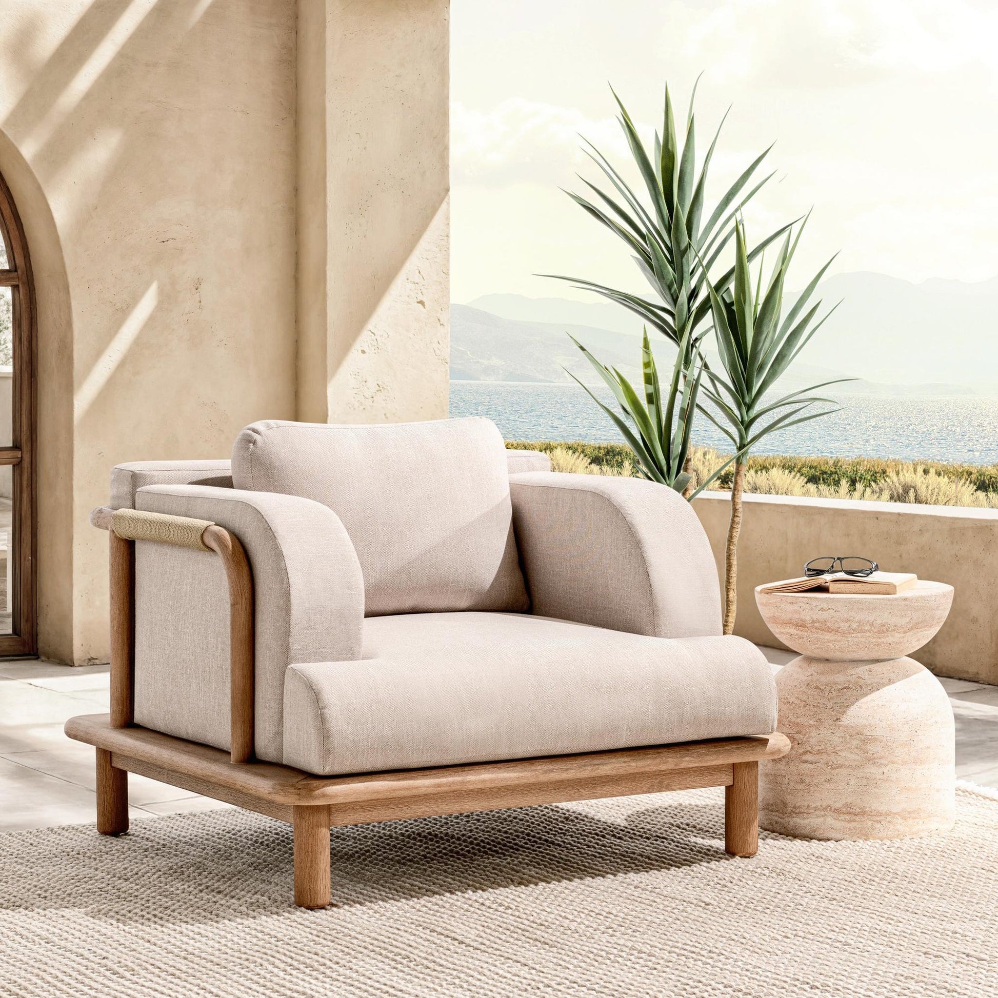 Dawson Outdoor Accent Chair Butterscotch