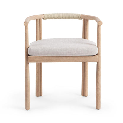 Butterscotch Eucalyptus Wood Outdoor Accent Chair Oliver Outdoor Dining Armchair Collection