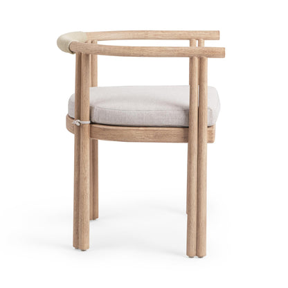 Butterscotch Eucalyptus Wood Outdoor Accent Chair Oliver Outdoor Dining Armchair Collection