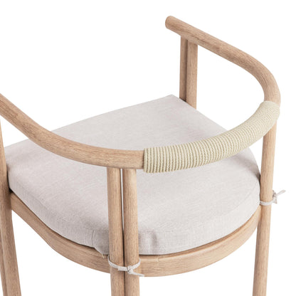 Butterscotch Eucalyptus Wood Outdoor Accent Chair Oliver Outdoor Dining Armchair Collection