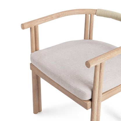 Butterscotch Eucalyptus Wood Outdoor Accent Chair Oliver Outdoor Dining Armchair Collection