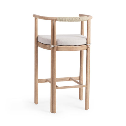 Butterscotch Eucalyptus Wood Outdoor Accent Chair Oliver Outdoor Barstool Collection