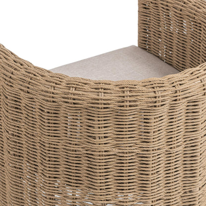 Natural Synthetic Wicker Outdoor Dining Chair Rami Outdoor Dining Chair Collection