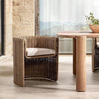 Natural Synthetic Wicker Outdoor Dining Chair Rami Outdoor Dining Chair Collection