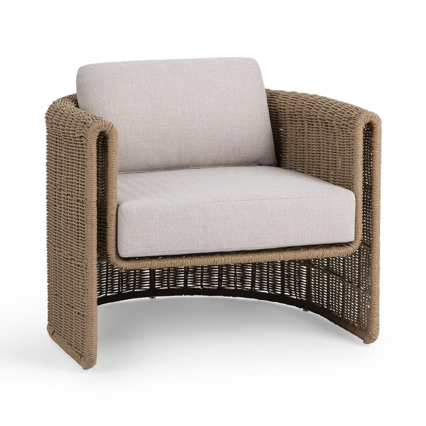 Natural Synthetic Wicker Outdoor Accent Chair Rami Outdoor Accent Chair Collection