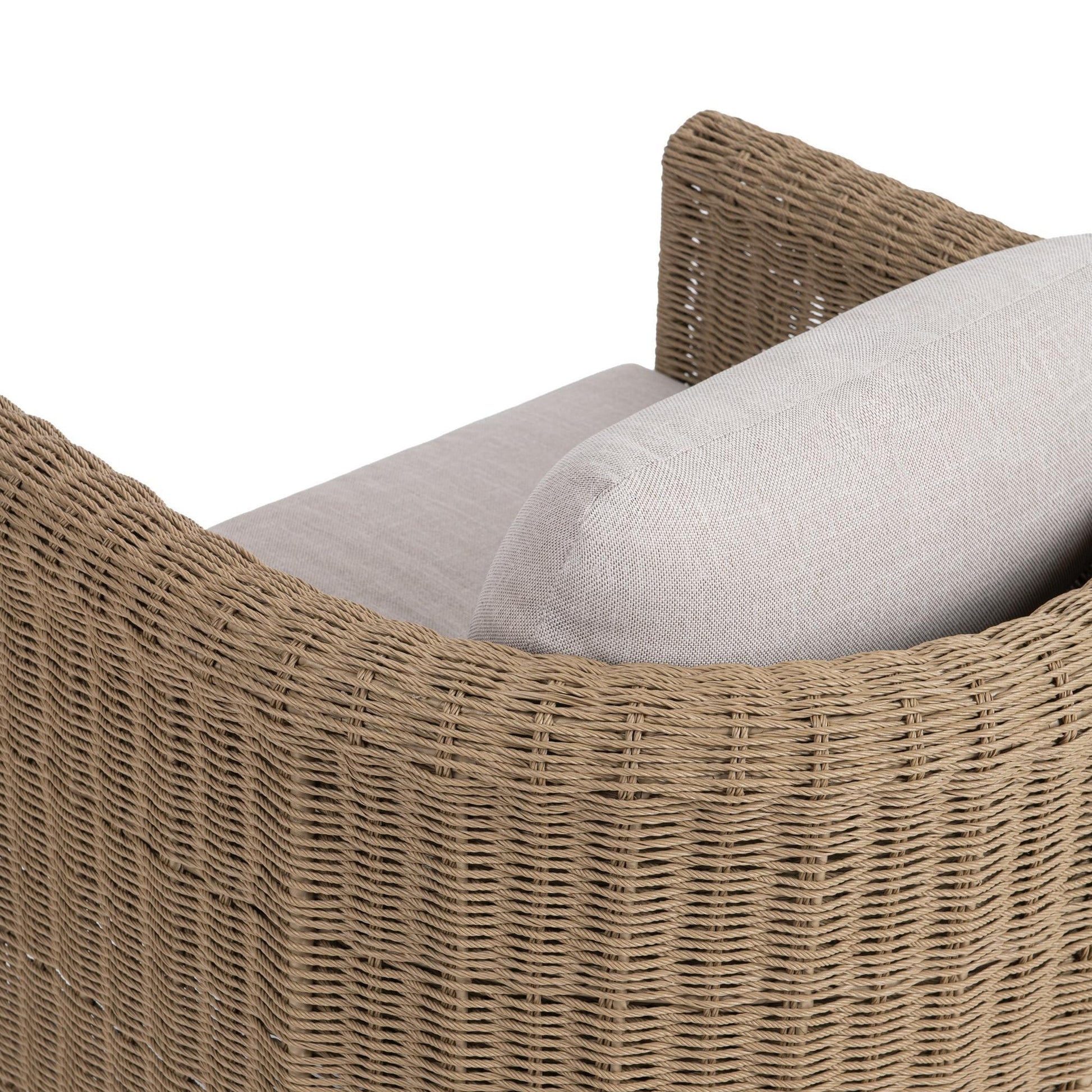 Natural Synthetic Wicker Outdoor Accent Chair Rami Outdoor Accent Chair Collection