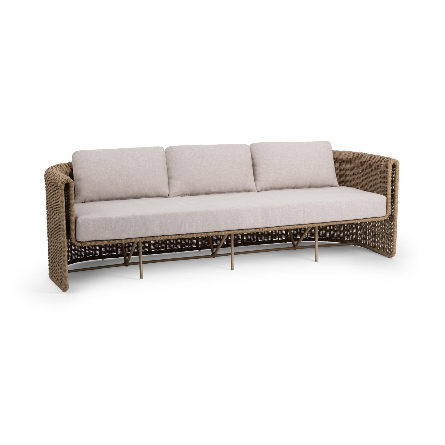 Natural Synthetic Wicker Outdoor Sofas & Sectional Rami Outdoor Sofa Collection