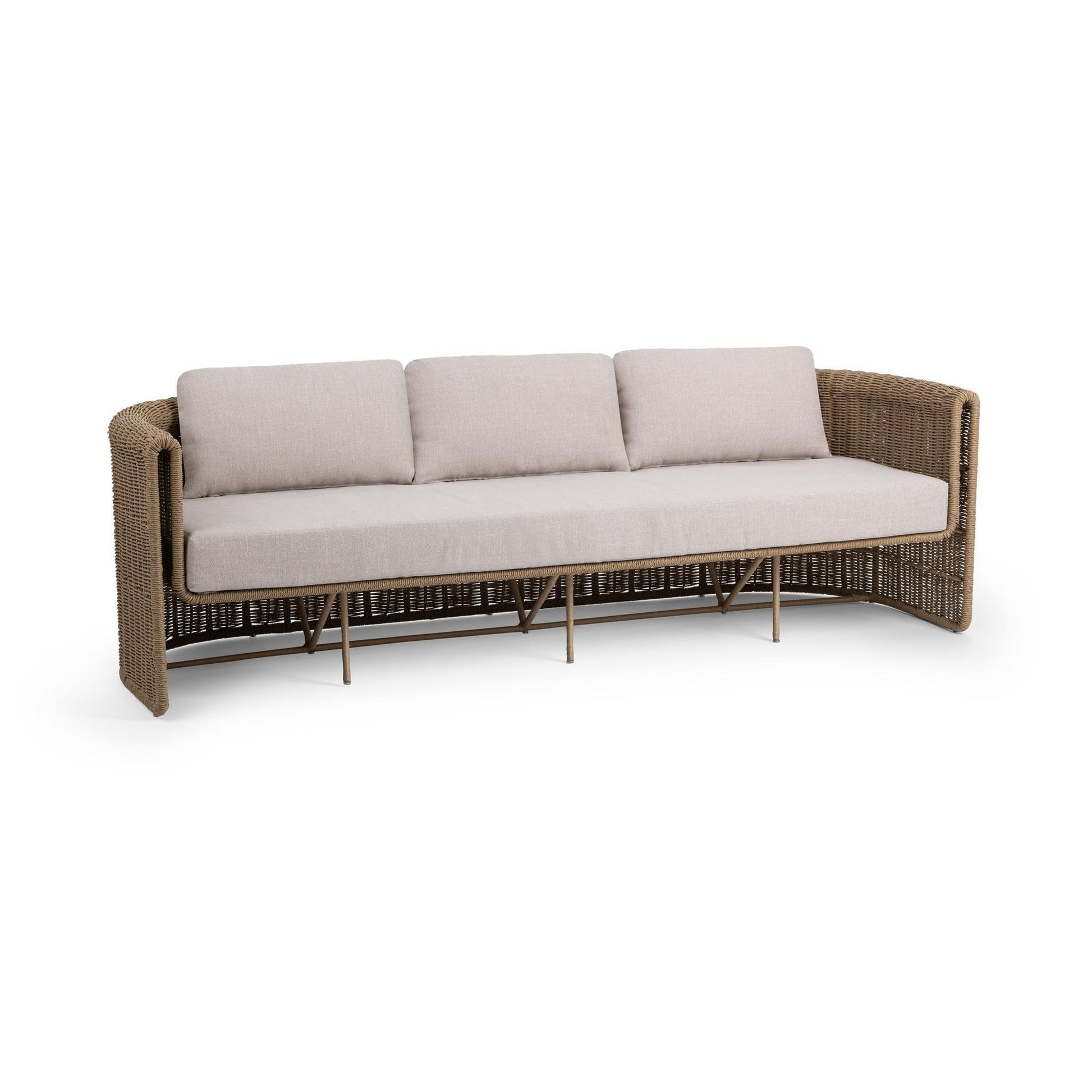 Natural Synthetic Wicker Outdoor Sofas & Sectional Rami Outdoor Sofa Collection