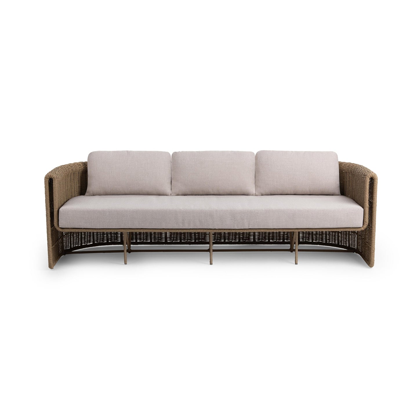 Natural Synthetic Wicker Outdoor Sofas & Sectional Rami Outdoor Sofa Collection