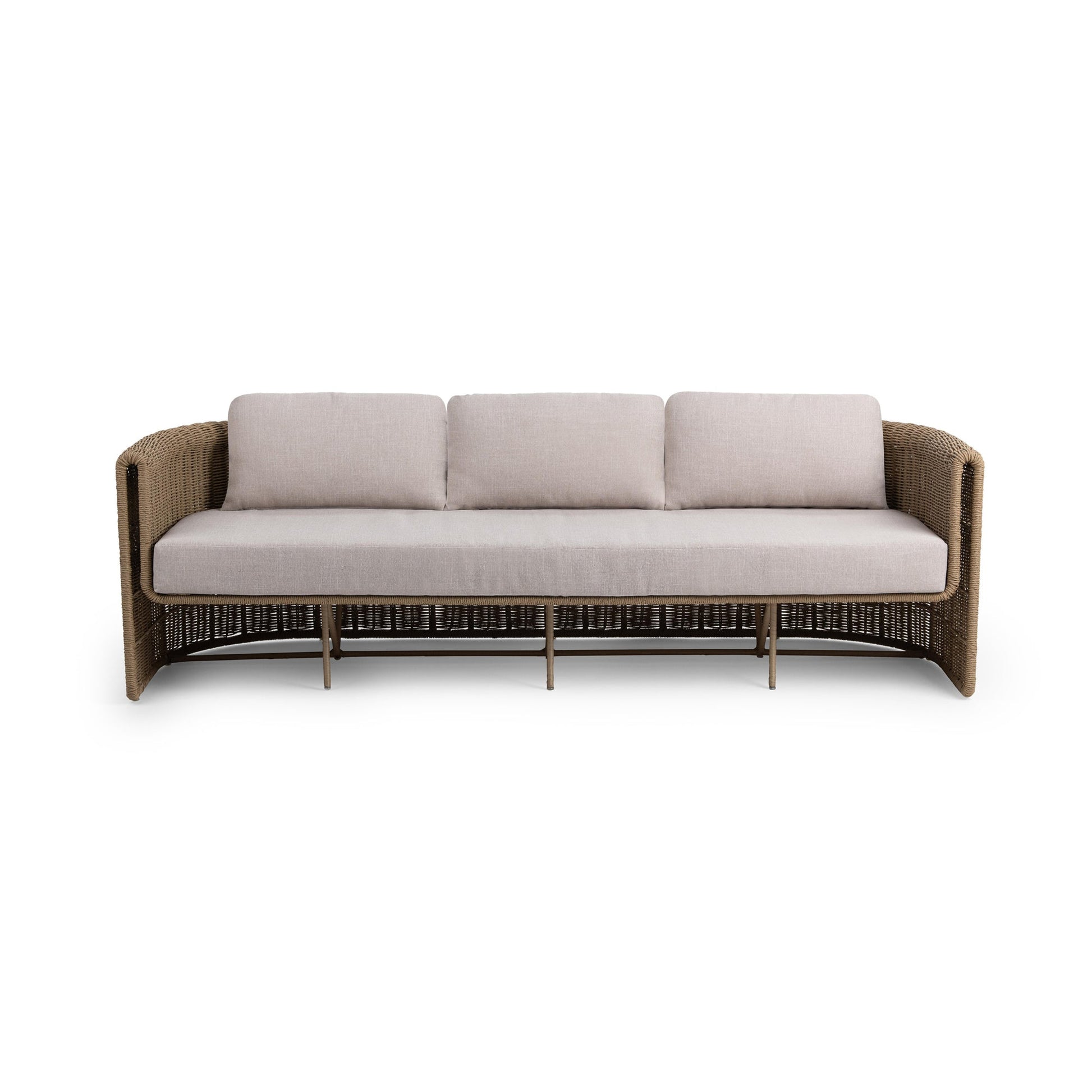 Natural Synthetic Wicker Outdoor Sofas & Sectional Rami Outdoor Sofa Collection