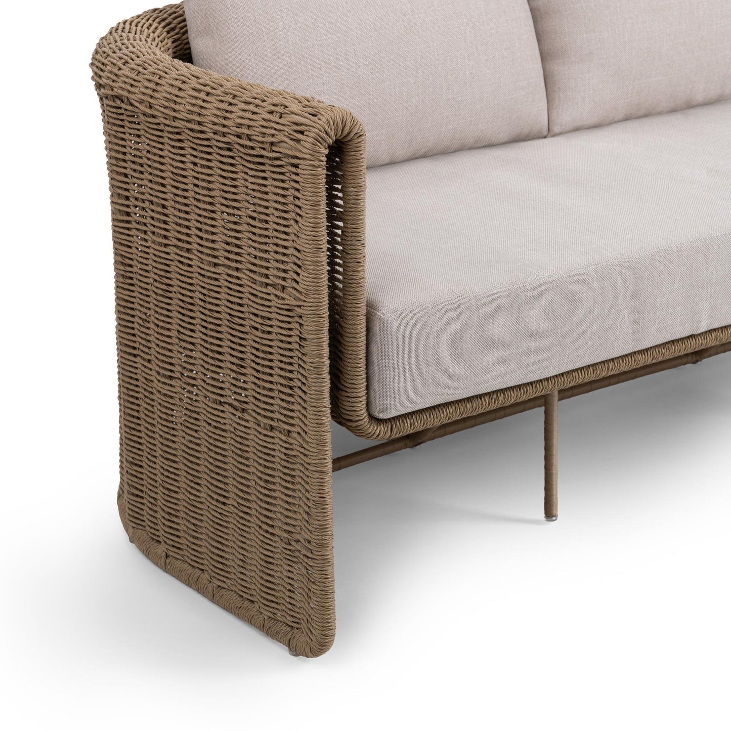 Natural Synthetic Wicker Outdoor Sofas & Sectional Rami Outdoor Sofa Collection