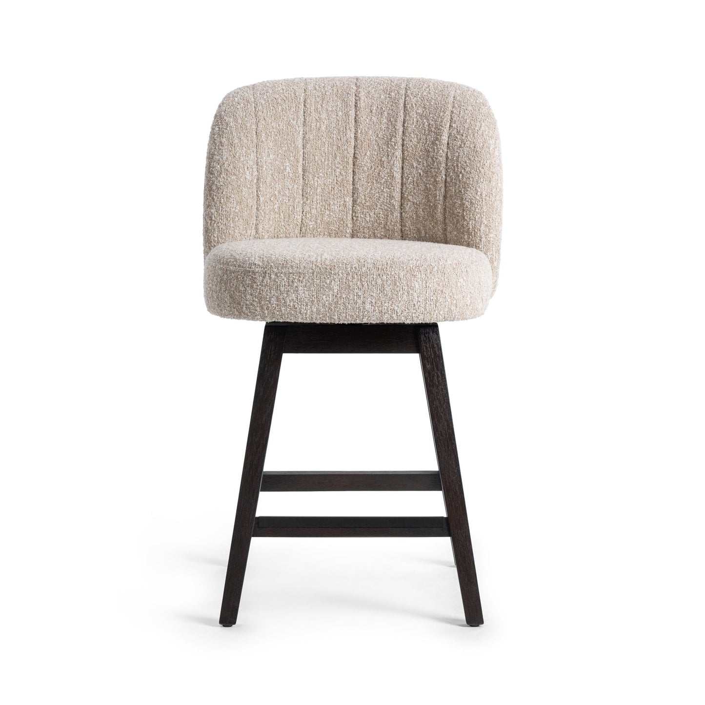Sandy Cream 100% Polyester Bar & Counter Stool Della Counter Stool Collection
