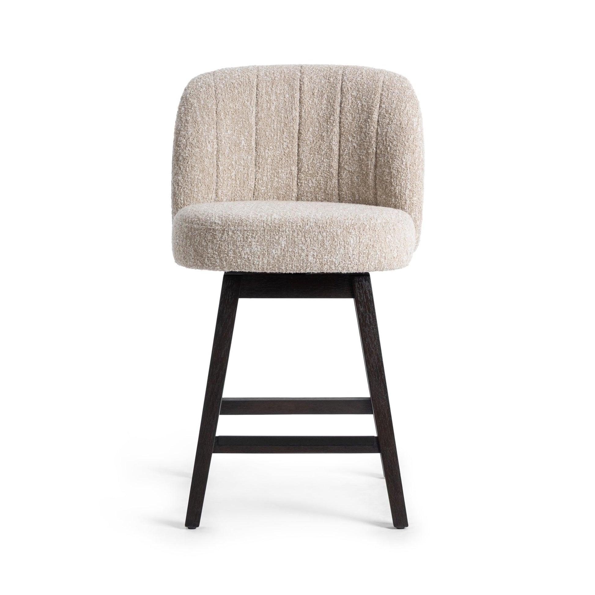 Sandy Cream 100% Polyester Bar & Counter Stool Della Counter Stool Collection