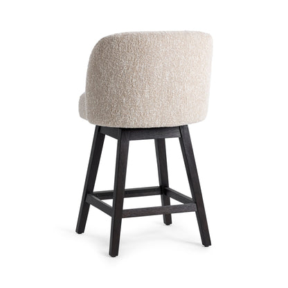 Sandy Cream 100% Polyester Bar & Counter Stool Della Counter Stool Collection