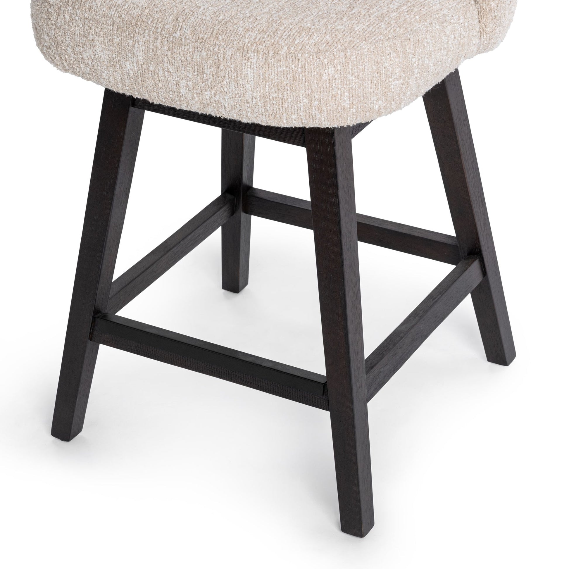 Sandy Cream 100% Polyester Bar & Counter Stool Della Counter Stool Collection