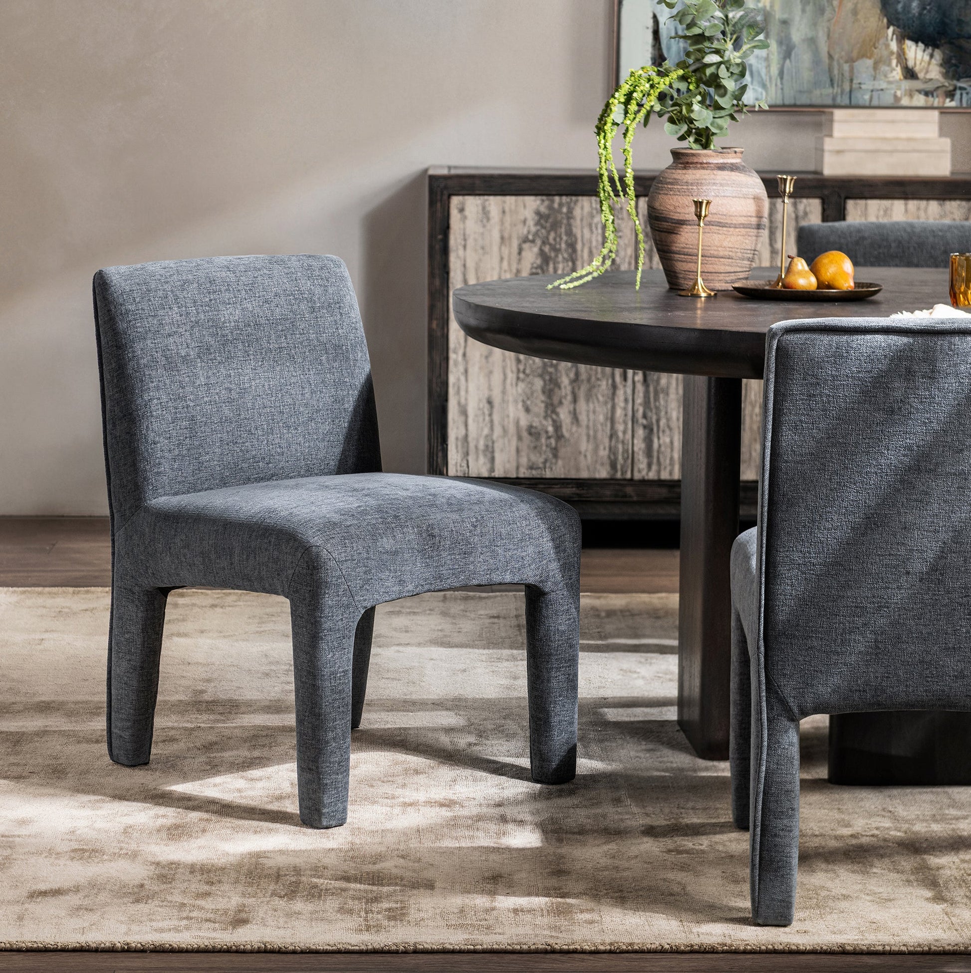 Blue Haze 100% Polyester Dining Chair Branzon Dining Chair Collection