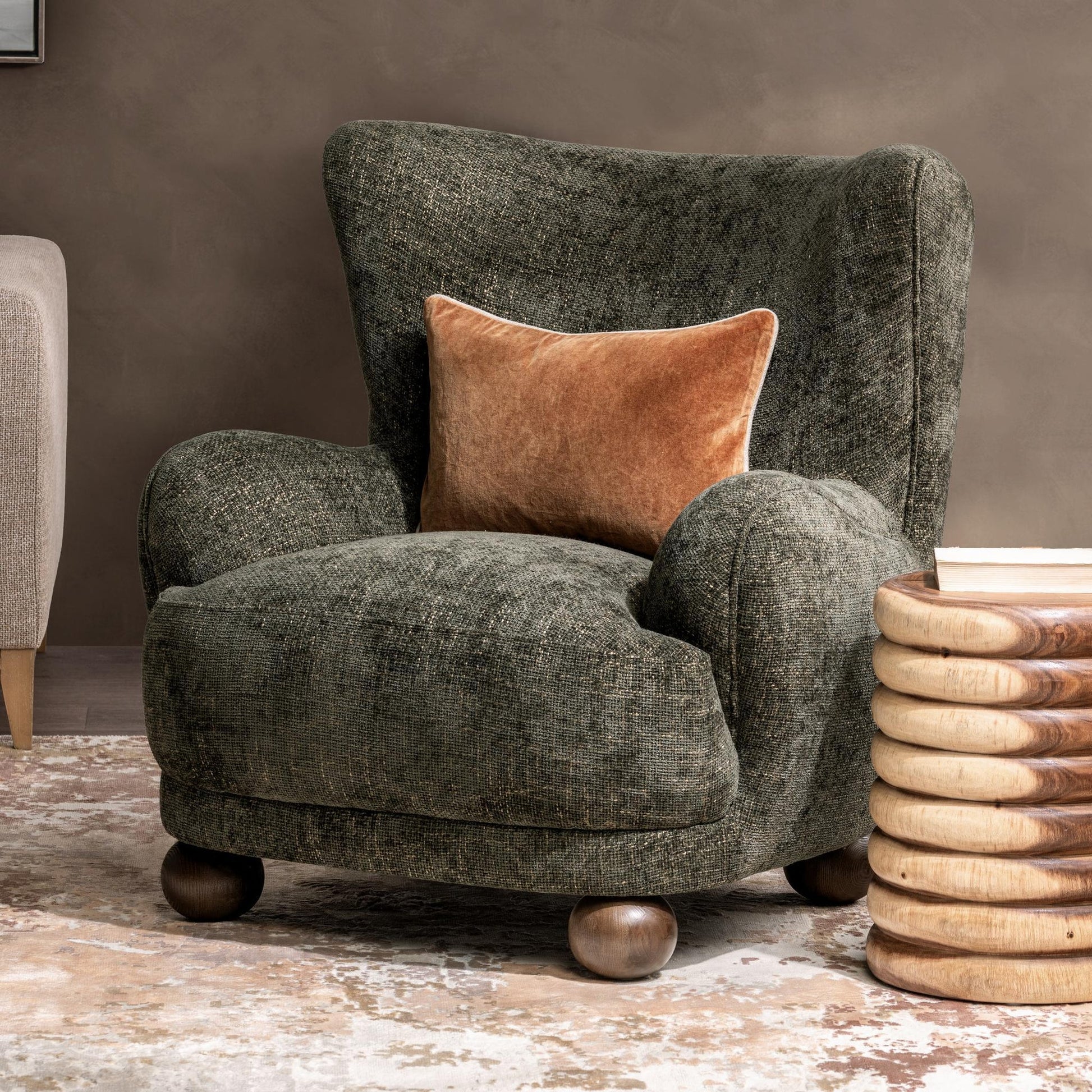 Winter Fir 100% Polyester Accent Chair Penelope Accent Chair Collection
