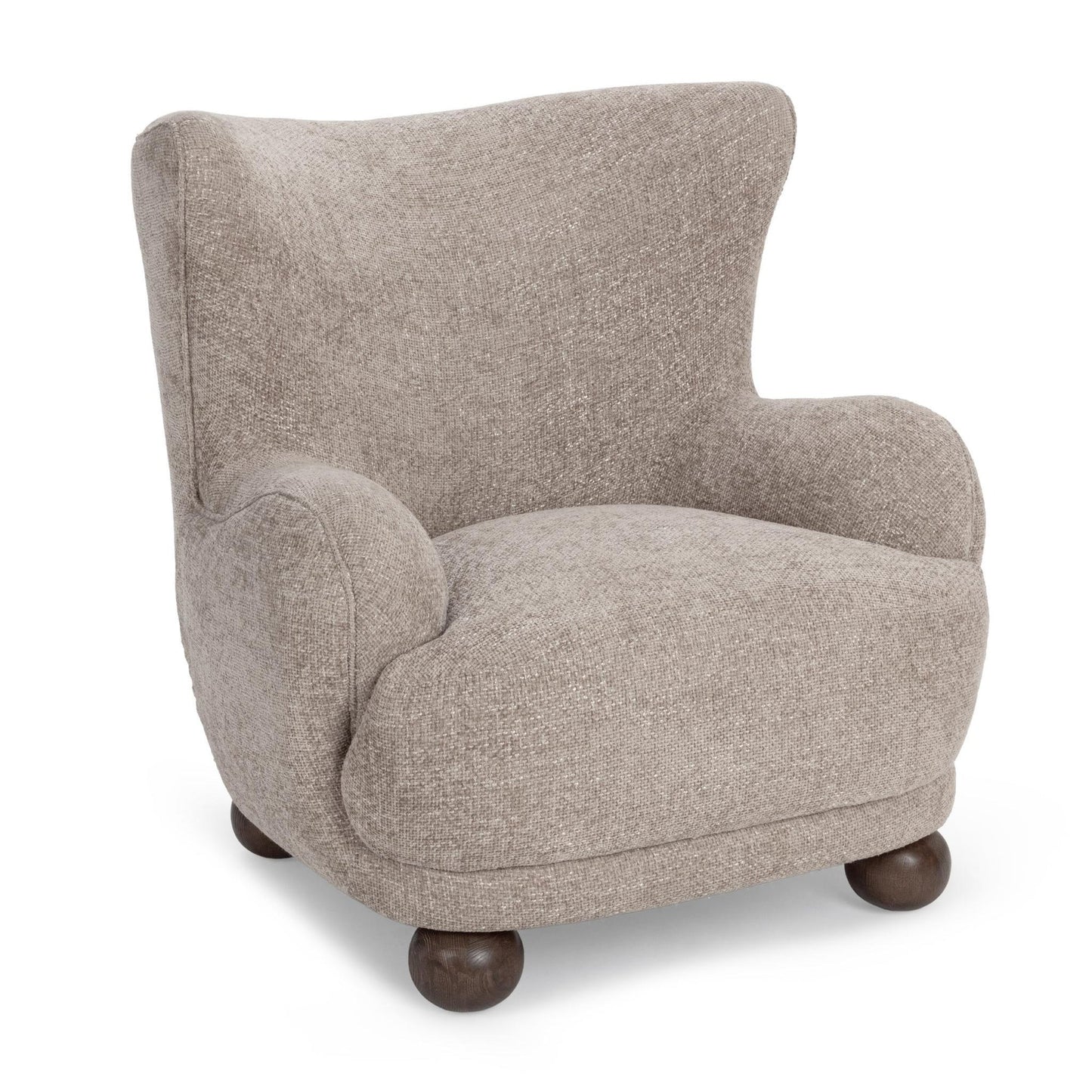 Mushroom Taupe 100% Polyester Accent Chair Penelope Accent Chair Collection