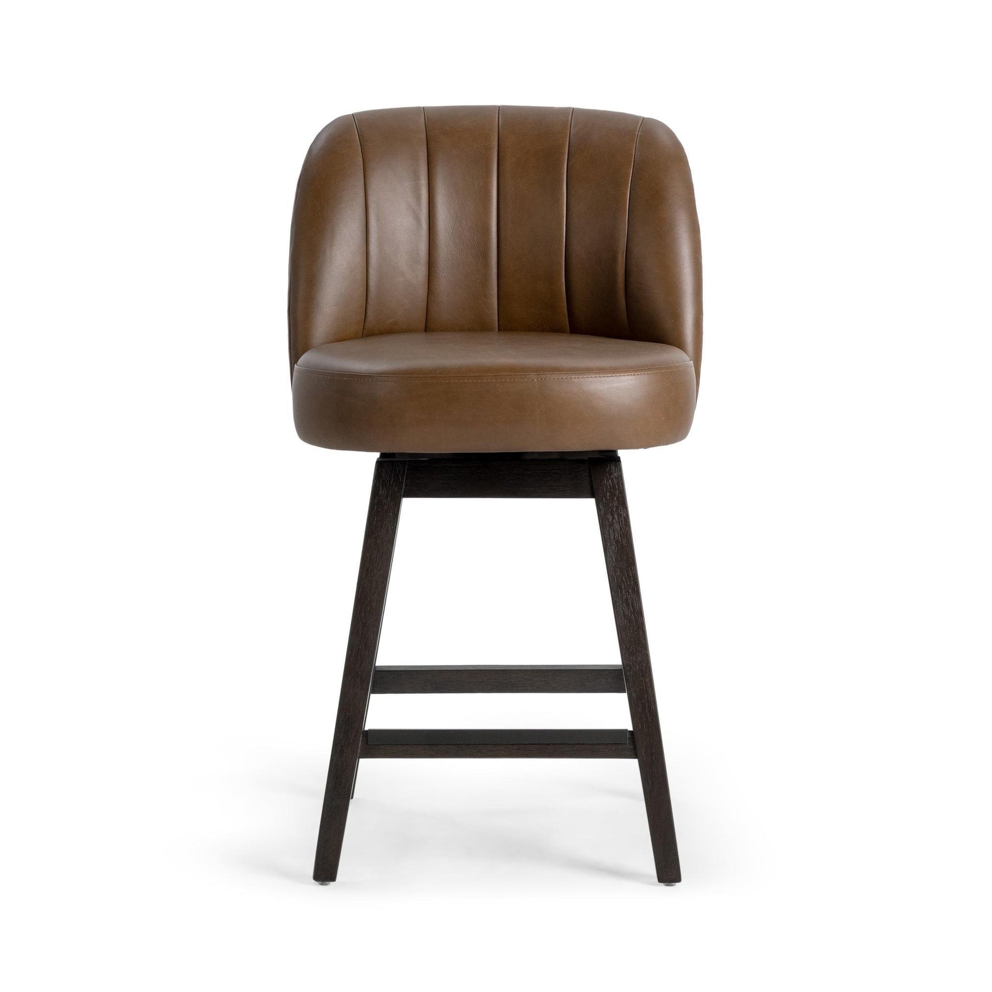 Camel 100% Top Grain Leather Bar & Counter Stool Della Counter Stool Collection