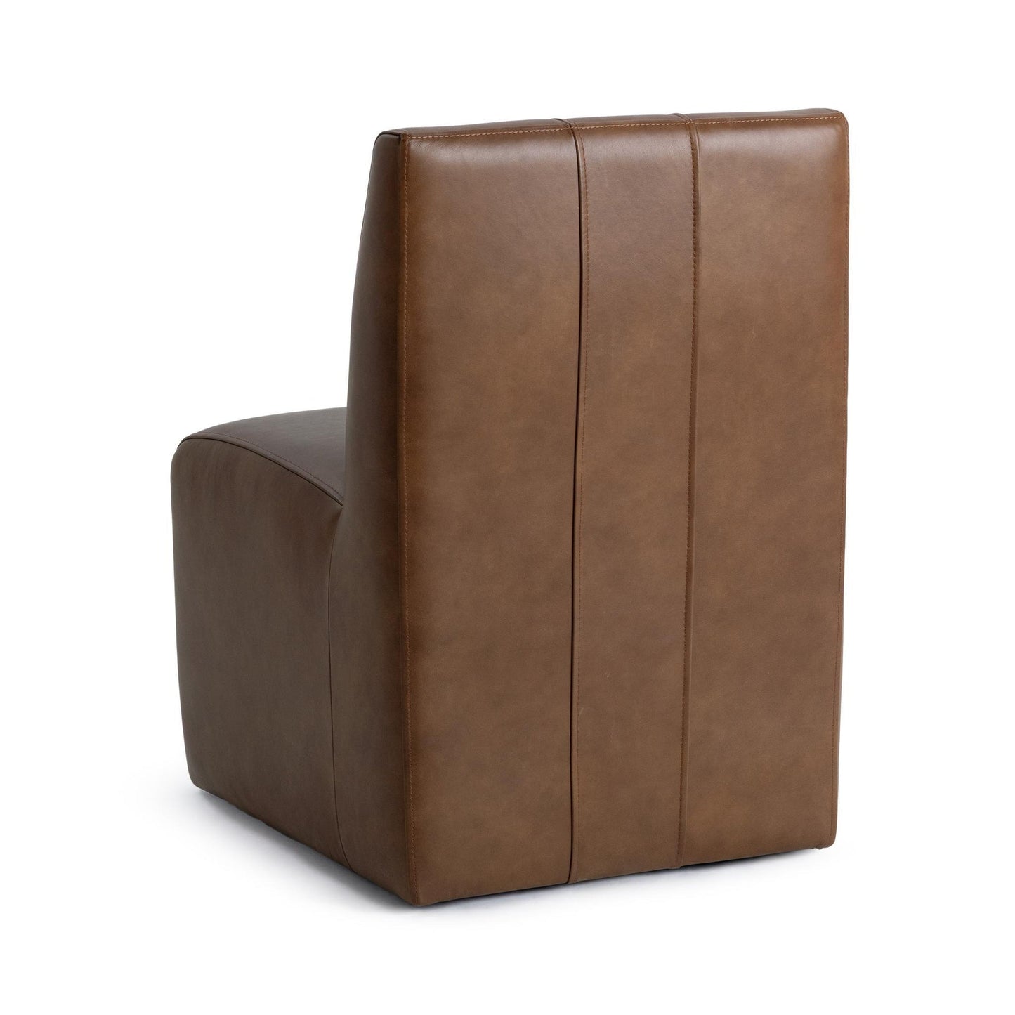 Rich Cocoa Top Grain Leather Dining Chair Carsen Dining Chair Collection