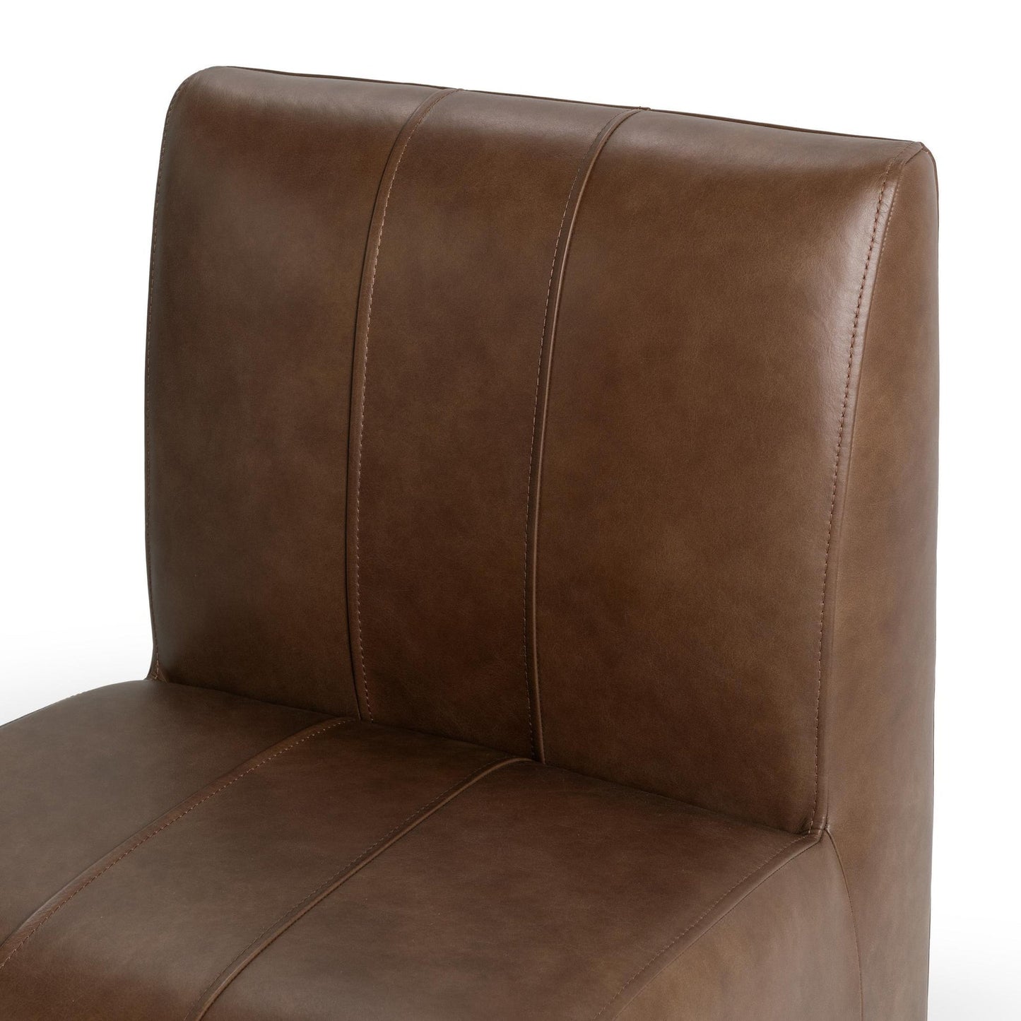 Rich Cocoa Top Grain Leather Dining Chair Carsen Dining Chair Collection