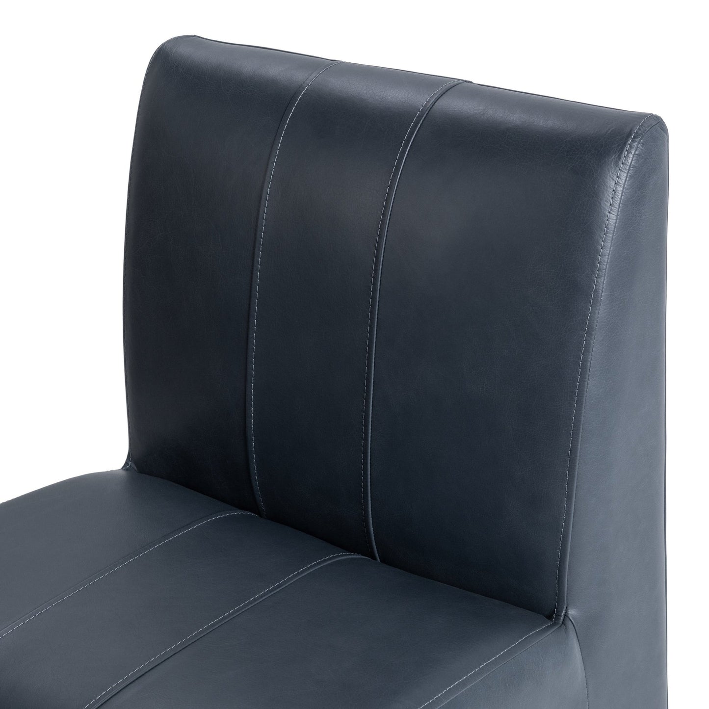 Mystic Blue Top Grain Leather Dining Chair Carsen Dining Chair Collection
