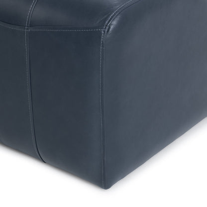 Mystic Blue Top Grain Leather Dining Chair Carsen Dining Chair Collection