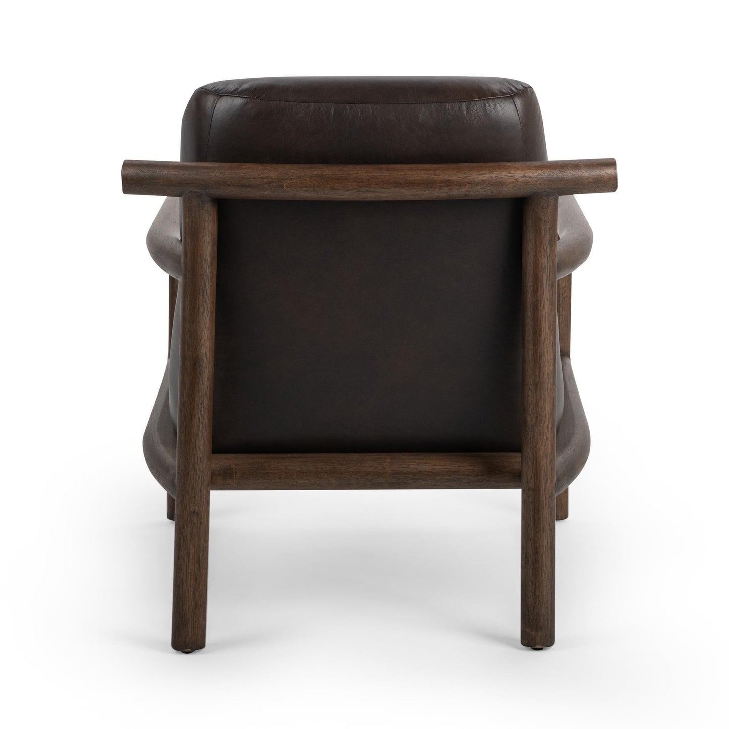 Dark Roast Top Grain Leather Accent Chair Azoria Accent Chair Collection