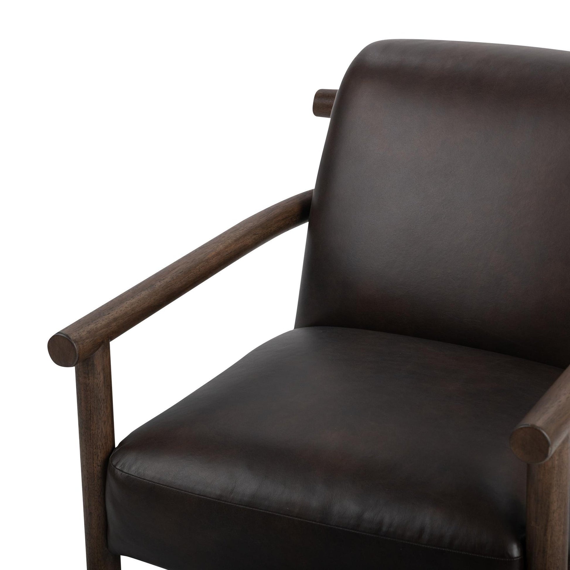 Dark Roast Top Grain Leather Accent Chair Azoria Accent Chair Collection