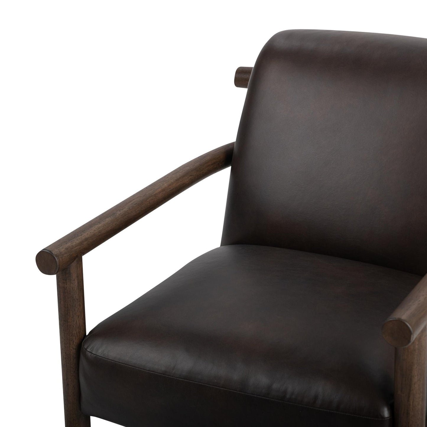 Dark Roast Top Grain Leather Accent Chair Azoria Accent Chair Collection