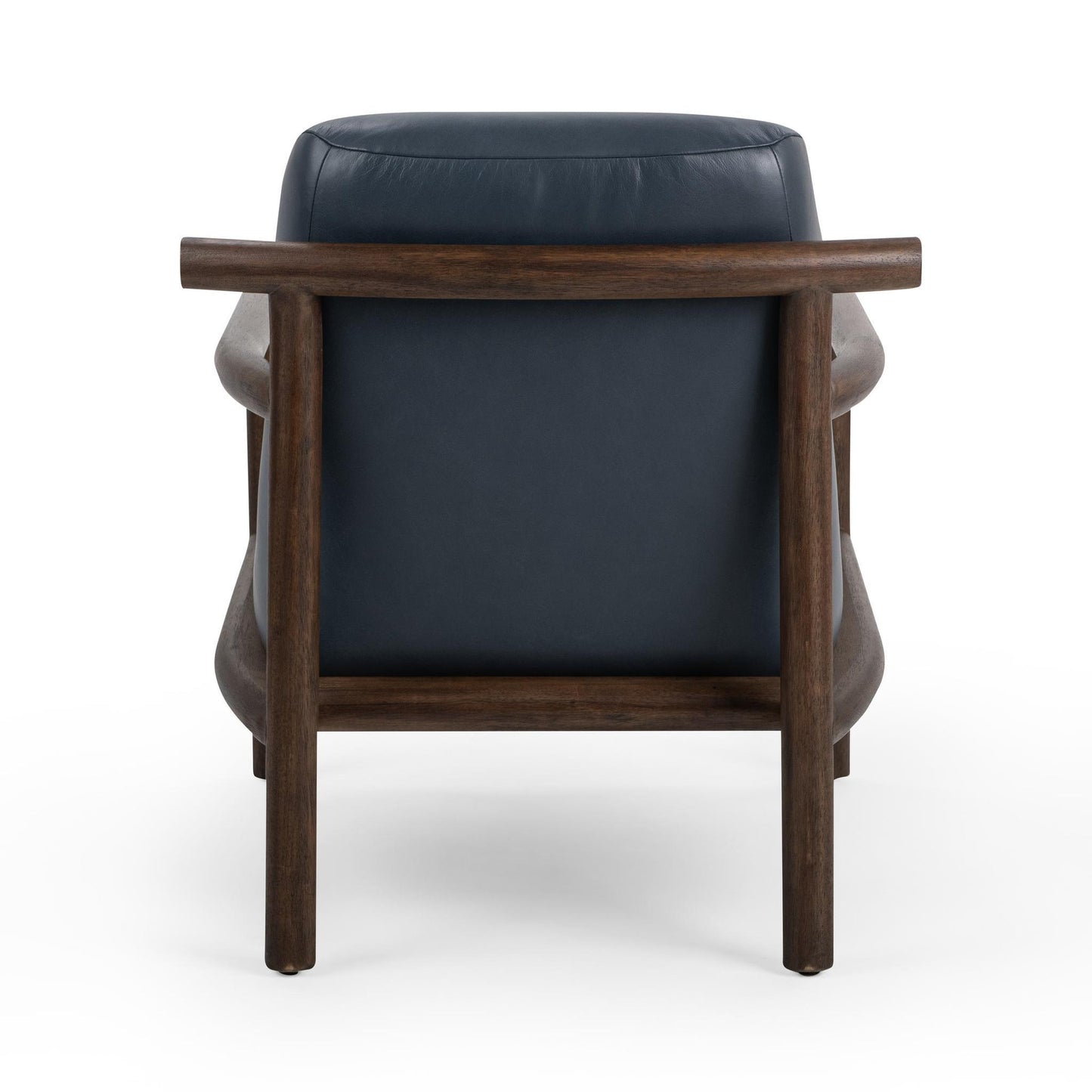 Mystic Blue Top Grain Leather Accent Chair Azoria Accent Chair Collection