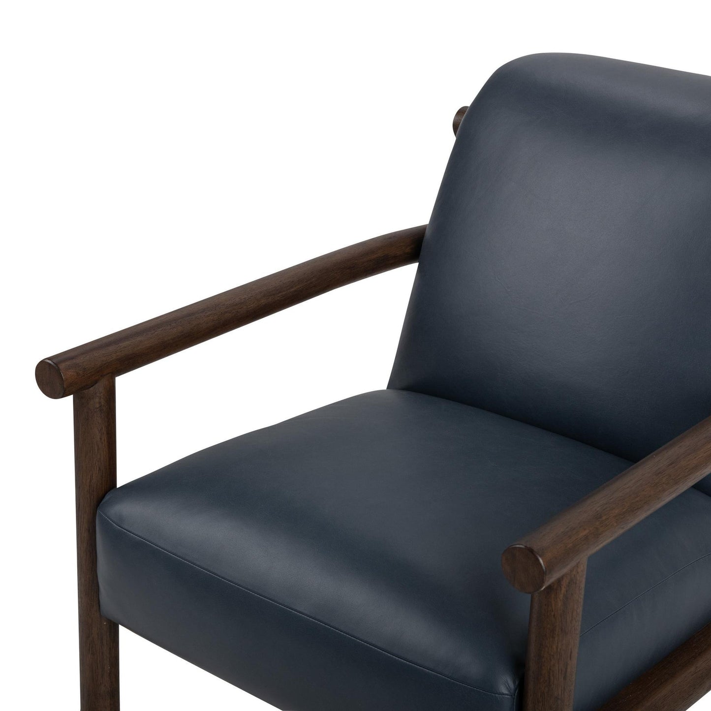 Mystic Blue Top Grain Leather Accent Chair Azoria Accent Chair Collection