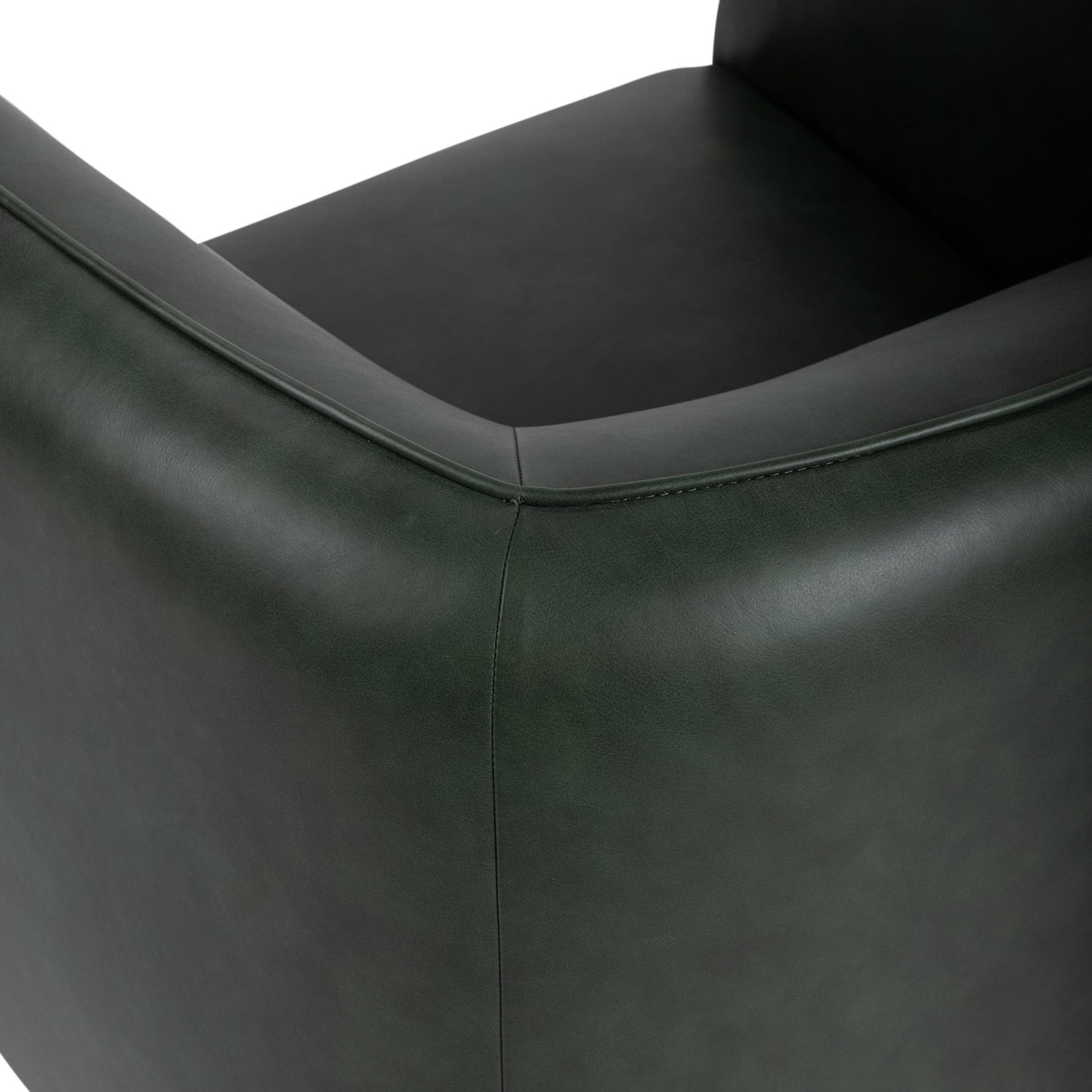 Hunter Green Top Grain Leather Accent Chair Rinner Accent Chair Collection