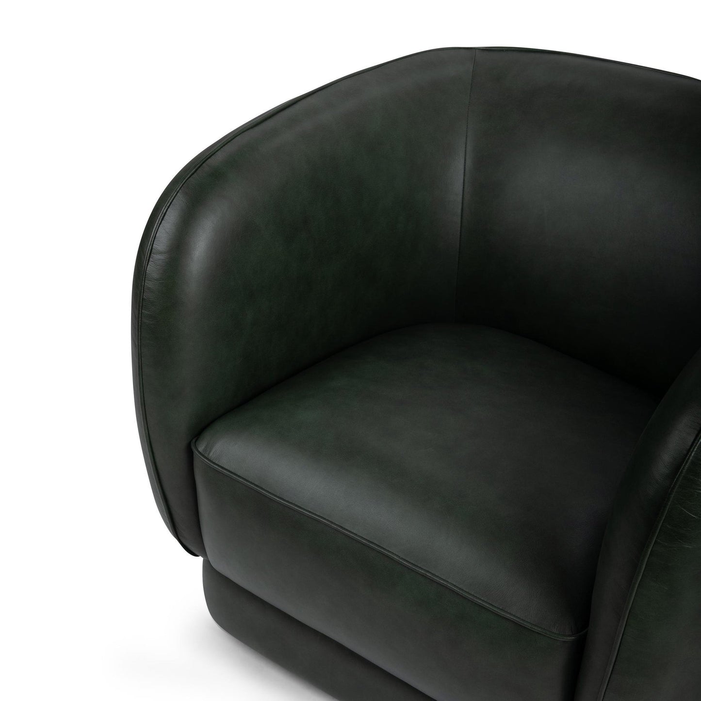 Hunter Green Top Grain Leather Accent Chair Rinner Accent Chair Collection