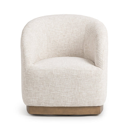 Toasted Linen 100% Polyester Accent Chair Diah Swivel Accent Chair Collection