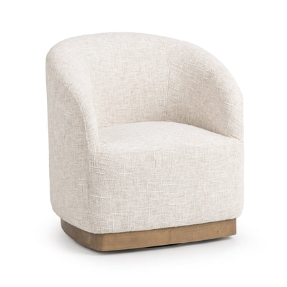 Toasted Linen 100% Polyester Accent Chair Diah Swivel Accent Chair Collection