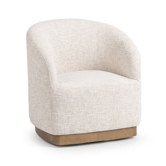 Toasted Linen 100% Polyester Accent Chair Diah Swivel Accent Chair Collection