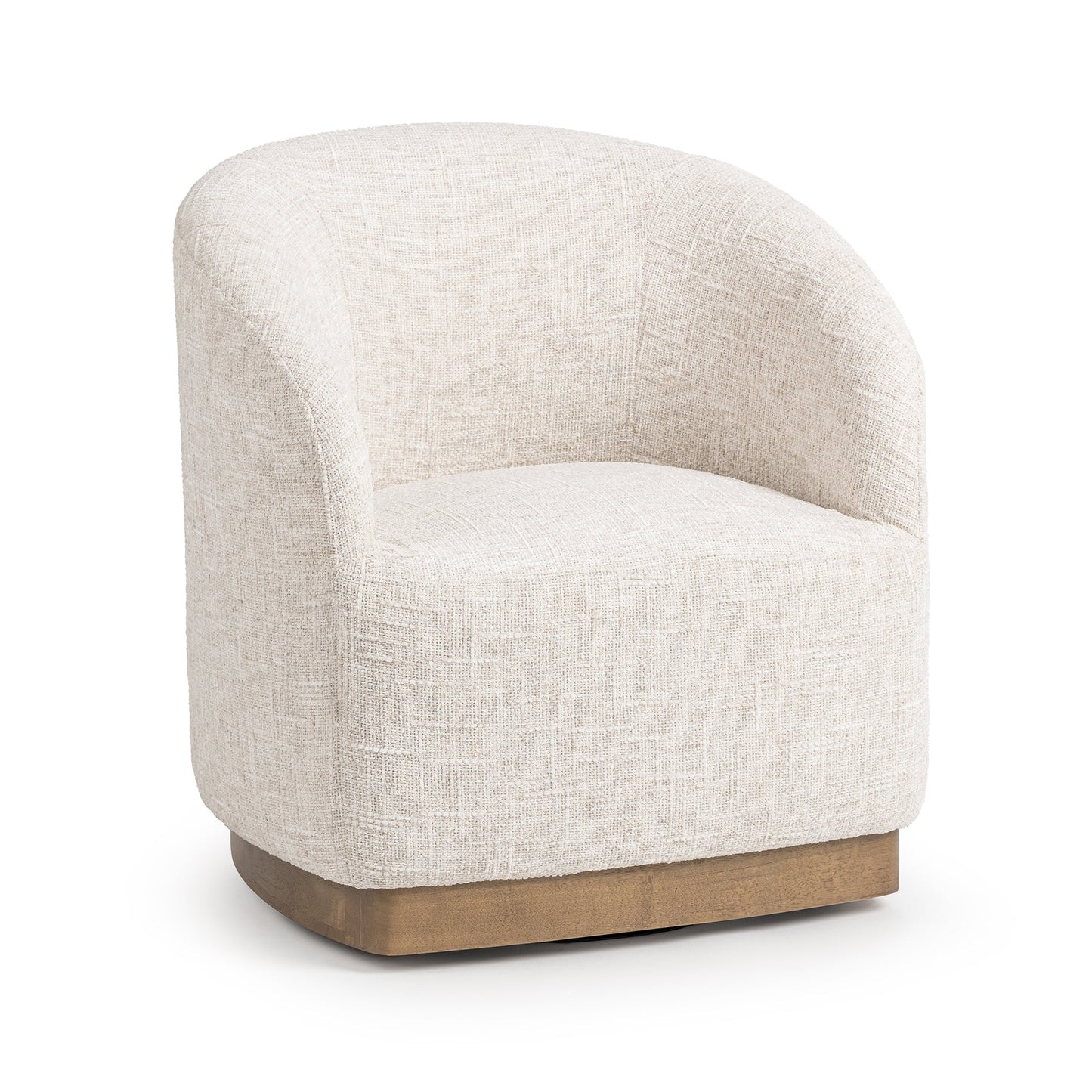 Diah Swivel Accent Chair Toasted Linen