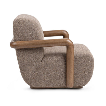Warm Mocha 100% Polyester Accent Chair Welson Swivel Accent Chair Collection