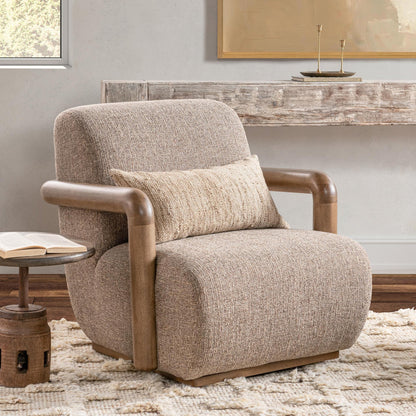 Warm Mocha 100% Polyester Accent Chair Welson Swivel Accent Chair Collection