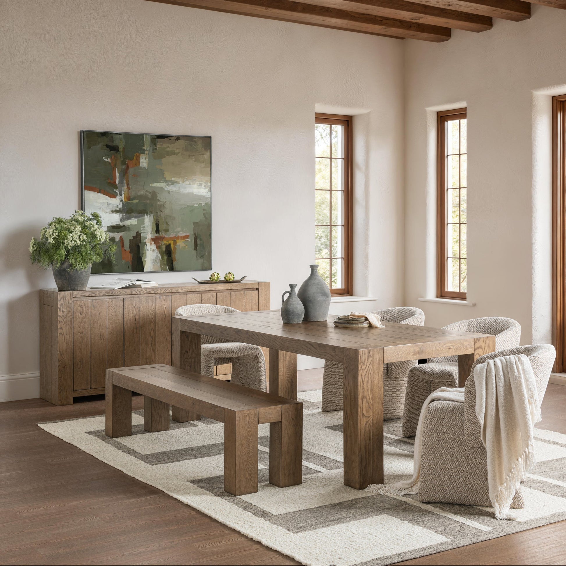 Café Brown Reclaimed Oak Dining Benche Bristol Bench Collection