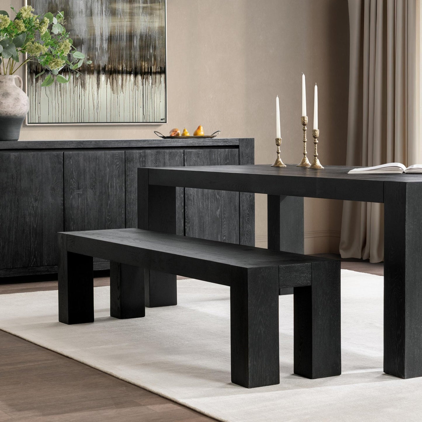Onyx Haze Reclaimed Oak Dining Benche Bristol Bench Collection