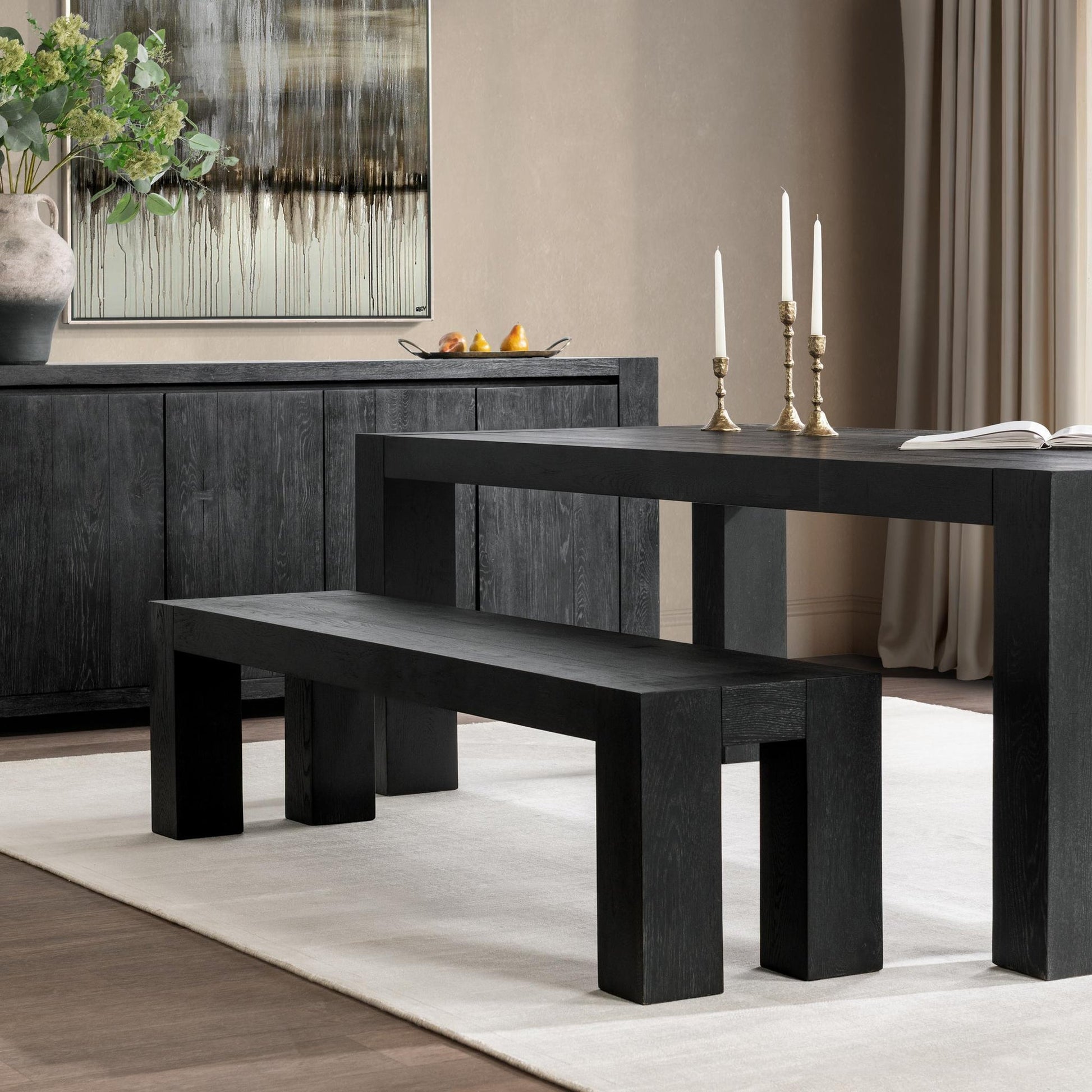 Onyx Haze Reclaimed Oak Dining Benche Bristol Bench Collection
